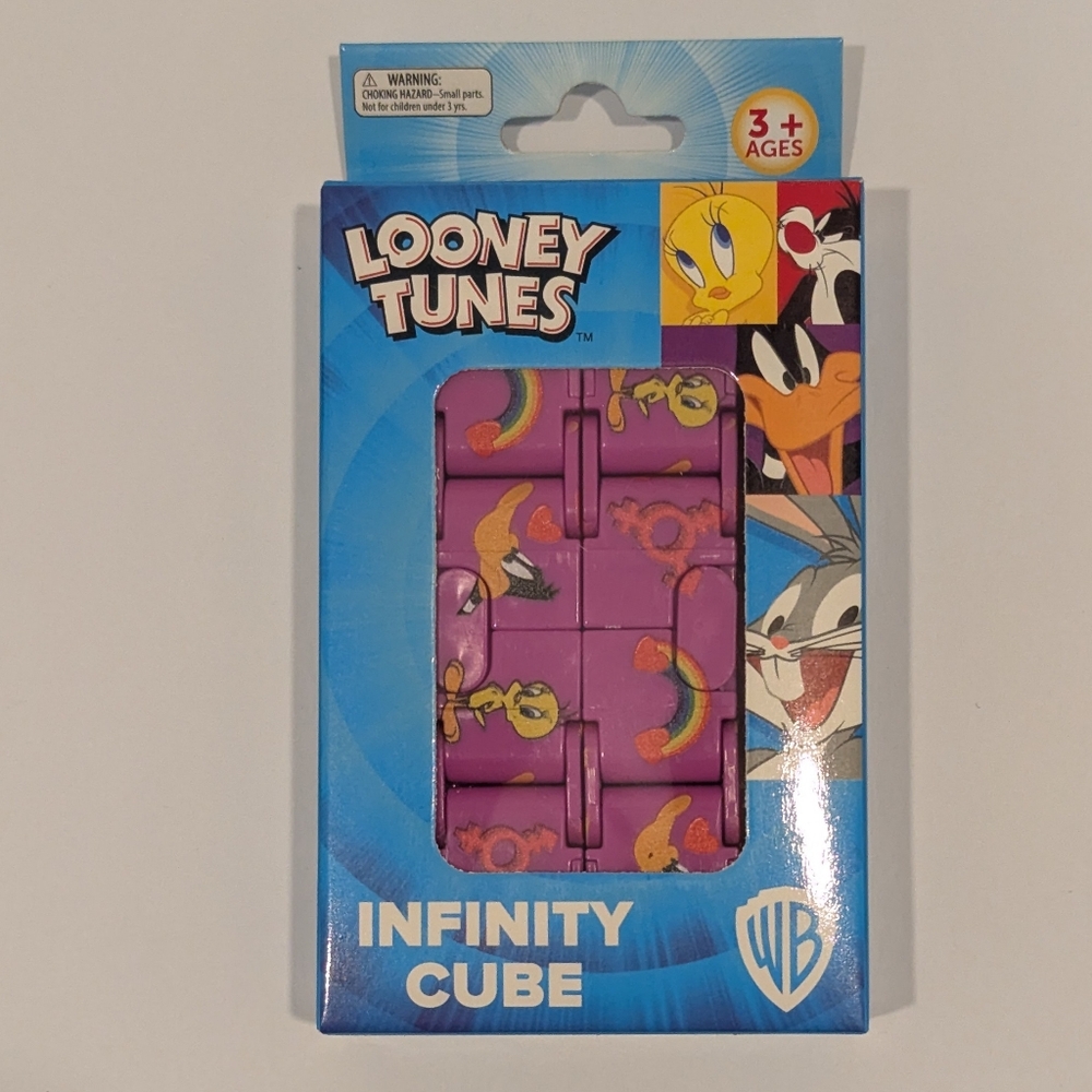 New Looney Tunes WB Purple Infinity Cube Fidget Toy for Kids Stocking stuffer
